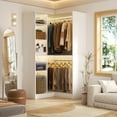 thumbnail image 5 of Aheaplus 36" Corner Closet System - 2 Rods, Hutches, and 5 Shelves for Versatile Storage, Sturdy and Durable Design Closet Organizer for Neatly Organized Clothing and Items, White, 5 of 6