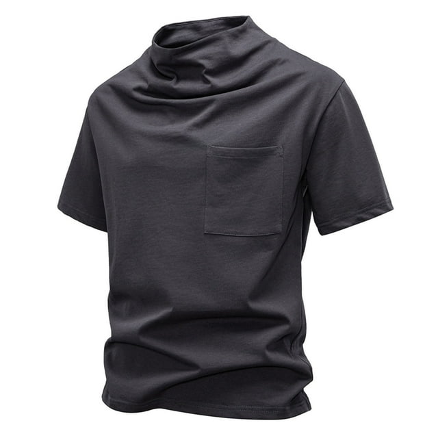 pstuiky Camisas de manga corta para hombre, Camiseta de manga corta con doble costura para hombre, talla grande, con base en barbecho ropa de hombre xxxxxl