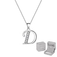 thumbnail image 1 of Juwaliy Collar de Inicial para Mujer Dije Letra D Plata de Ley 925 con Monograma Del Alfabeto con Brillo Dije de Nombre Personalizado Joyería Regalo para Madre Esposa Hija, 1 of 9