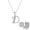 D, variant on Women Initial Necklace 925 Sterling Silver Letter A Pendant,Iced Out Monogram Alphabet Charm Personalized Name Jewelry Gifts for Mother Wife Daughter