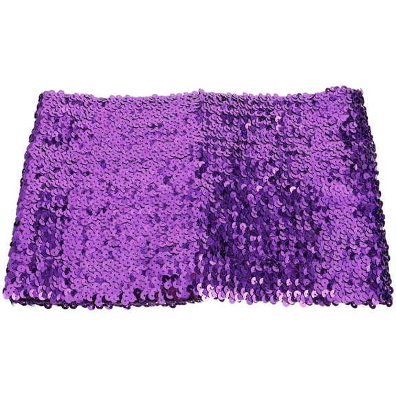 HONMEET Purple Strapless Sequin Crop Top for Women Elegant Party Wear 11.4×7.9×0.3in