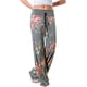 thumbnail image 3 of Hotmiss Pantalones cómodos y elásticos con estampado floral y cordón para mujer, 3 of 5