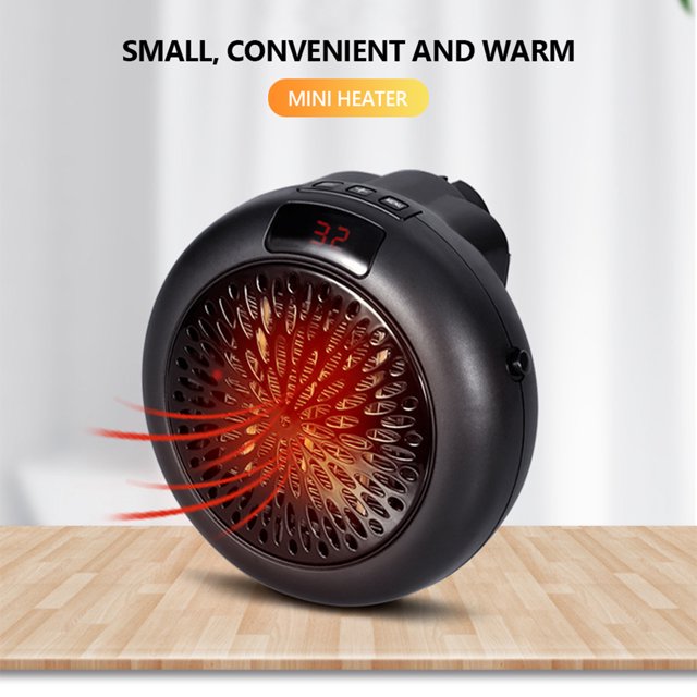 Calentador eléctrico de pared de 900 W, radiador calentador de cerámica PTC (negro)