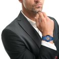 thumbnail image 4 of Hearth & Gear Business Quartz Watch For Men Metallic Craftsmanship High Tech Transparent Dial Sapphire Like Skeleton Design Modern Function Quartz Watch with Alarm Men Water Proof Ceramic Watch Women, 4 of 4