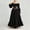 Black, variant on ZGRBOU Women's Renaissance Off Shoulder Dress Victorian Corset Ruffle Medieval Costume Halloween Cosplay Party Long Dress