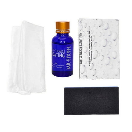 Car Liquid Glass 9H Crystal Coating Nano Hydrophobic Ceramic Coating Car Care Wax Crystal Car Coating Kit for Demo Test, blue & black