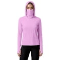thumbnail image 4 of FchengtaiS Women's Sun Protection Hooded Shirt UPF 50+ Long Sleeve Lightweight Hoodie Summer Hiking Outdoor Fishing Shirts with Mask, 4 of 7