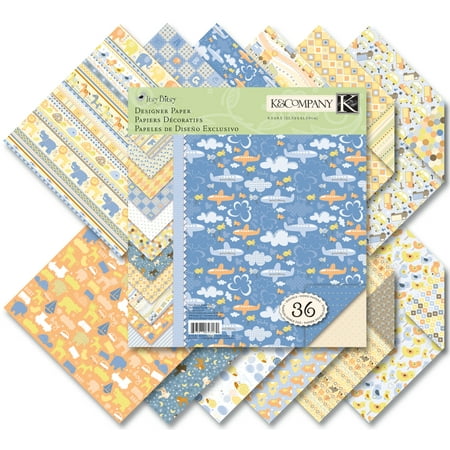 Simply K Itsy Bitsy Double Sided Paper Pad 8.5"X8.5"-Baby Boy 36 Sheets; 3 Each/12 Designs