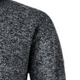 thumbnail image 6 of Mens Wool Knitted Sweaters with Zipper Mock Neck Long Sleeve Sweatshirts Pullover Stretchy Solid Color Casual Thermal Warm Fall Sweater Shirts, 6 of 8