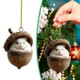 thumbnail image 2 of LYINGF 2D Animal Nut Pendant Christmas Decor - Cute Acrylic Animal-Shaped Hanging Ornaments, Festive Tree Decoration for Animal Lovers, Unique Christmas Tree Pendants, 2 of 8
