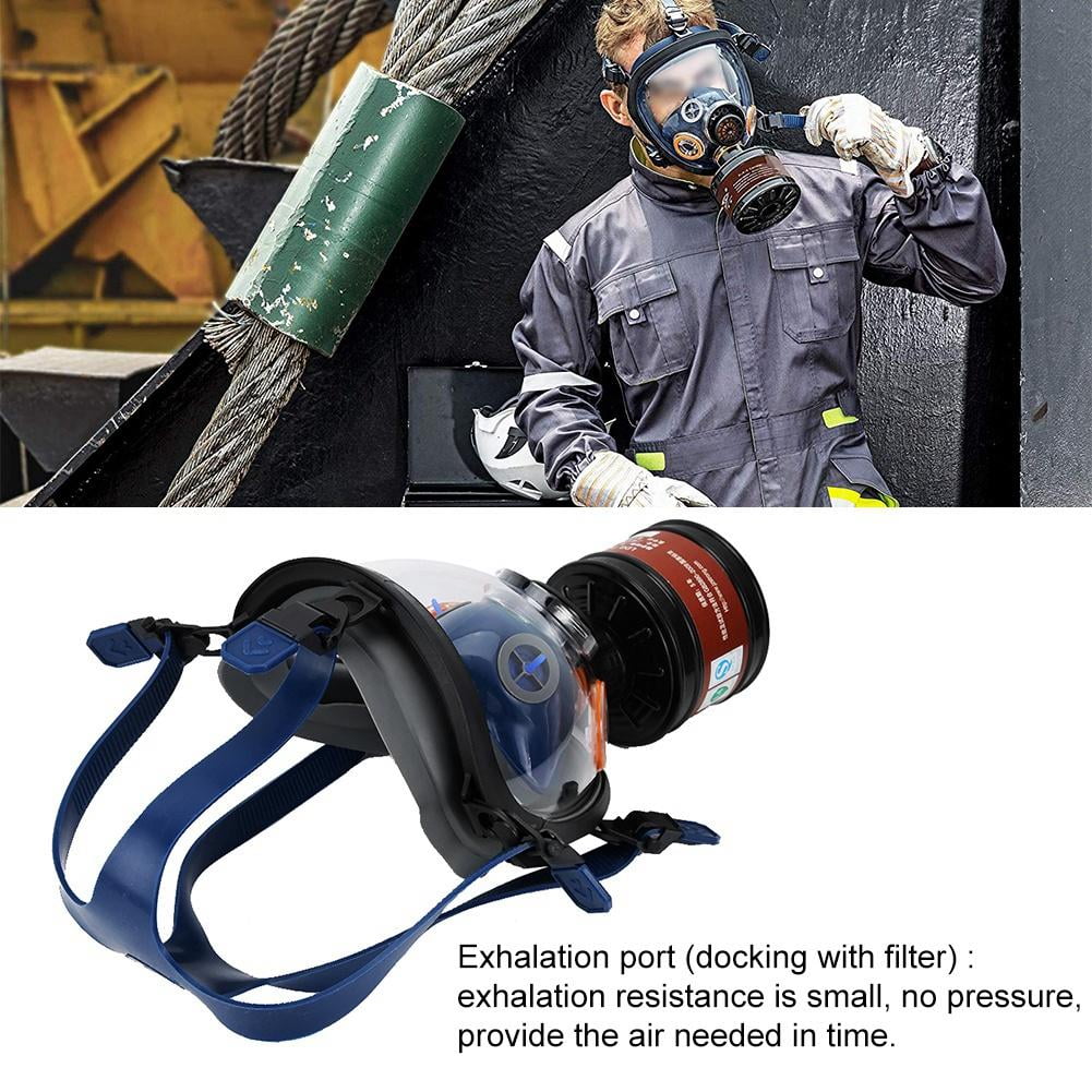 LYUMO Full Dust Mask,Silica Gel Full Face Anti Dust Respirator Paint