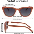 thumbnail image 3 of Y2K  Eye Sunglasses for Women, 90s Retro Narrow Rectangle Acetate Sunglasses with Wide Temples, 3 of 6