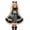Black, variant on YUANxueke Girls Medieval Vintage Themed Costume 4-Piece Set, Zipper Long Sleeve Lace Trim Dress with Headband Waist Sash Bow Ornament for Costume Party,Black,5 Years