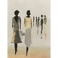 thumbnail image 2 of Lily K 25x32 Gold Ornate Wood Framed with Double Matting Museum Art Print Titled - Fashionable Ladies I, 2 of 4