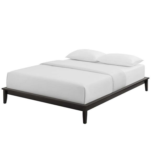 Modern Contemporary Urban Design Bedroom Full Size Platform Bed Frame, Wood, Brown