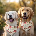 thumbnail image 2 of Dog Bandana 2 Pack,Red Mushroom Floral Light Beige Pattern Bandanas for Dogs,Cat Bandana,Small/ Large Dog Bandana 2 Size,Dog Bandanas, 2 of 6