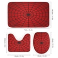 thumbnail image 3 of Red Spider Web Black Cartoon Shower Curtain Waterproof Bathroom Curtain Set 4pcs with Hooks Home Decor Bathroom Curtains, 3 of 6