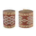 thumbnail image 2 of 5 Meters/ 5.5 Yds Jacquard Ribbon Embroidered Jacquard Ribbon Trim Wide Woven Border Ribbon Sew Embroidered 8cm, 2 of 9