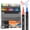 Black Barrel-36 Colors, variant on JusArt 60 Colors Dual Tip Acrylic Paint Pens Markers, Brush and Fine Tip, Premium Paint Pens for Wood, Canvas, Egg, Stone, Fabric, Rocks, Metal, Glass, Ceramic, DIY Crafts Making Art Supplies Gifts