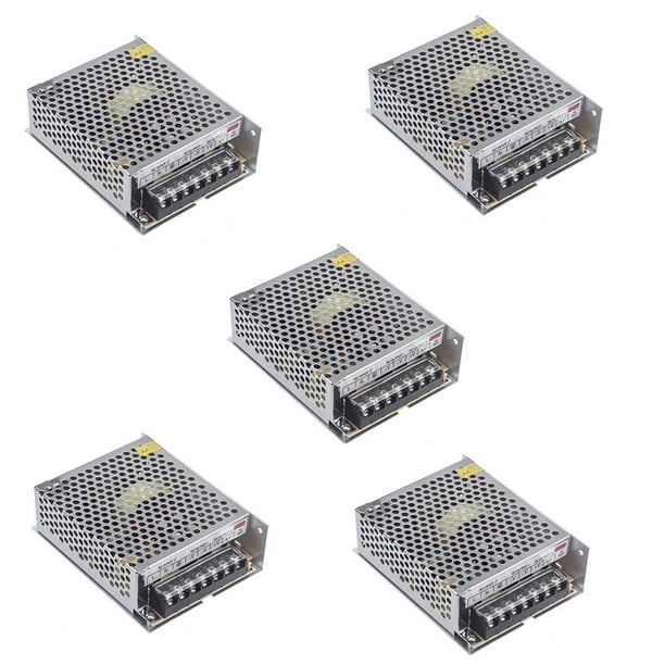 5X AC 100V - 220V A DC 24V 5A 120W Conversor del Voltaje Fuente de Alimentacion del Interruptor para la Tira del LED