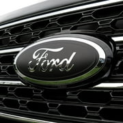 BocaDecals Ford F150 Emblem Insert Decals Logo for Ford F150 F-150 - 9.45" Wide Emblems - Set of 2 (Matte Black, 2015-2021 Ford F-150 ONLY)