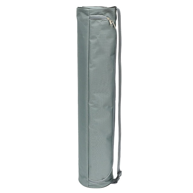 Bolsa de almacenamiento para esterilla de yoga, tela Oxford, impermeable, con interruptor de cremallera, portador de esterilla de yoga con correa ajustable para gimnasio, color gris YUNYI BRAND Deportes