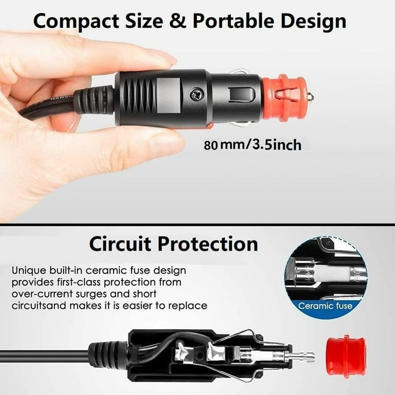 12V/24V Car Refrigerator Cigarette Lighter Plug Compatible Dometic Z0S0