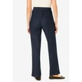 thumbnail image 2 of Woman Within Plus Size Fineline Stretch Denim Wide-Leg Pull-On Jeans, 2 of 6
