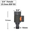 thumbnail image 1 of Garden Hose Quick Connector 1/2 3/4 1 Inch Pipe Coupler Stop Water Connector 16/20/32mm Repair Joint Irrigation System Fitting, 1 of 5
