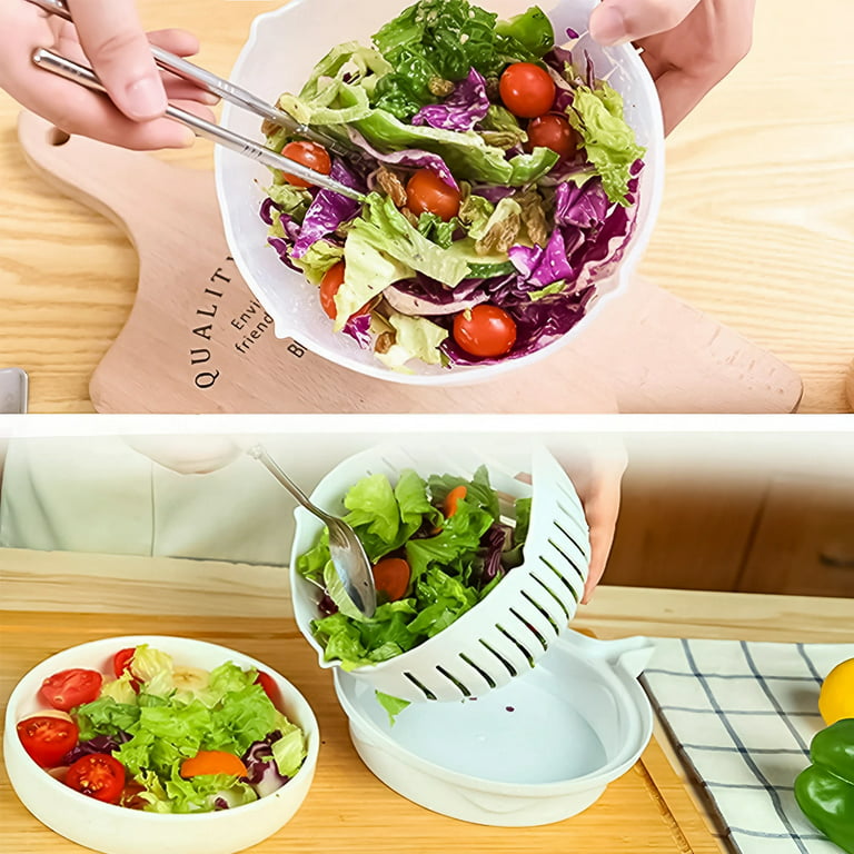 Hirundo Innovative Living Salad Cutter Bowl, Upgraded Easy Salad Maker,  Fast Fruit Vegetable Chopper for Fresh Veggies 