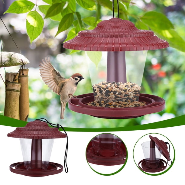 Comederos para pájaros, comedero para colibríes, comedero colgante de plástico para jardín al aire libre, comedero para pájaros, comedero para pájaros