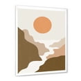 thumbnail image 2 of Designart 'Full Moon In Terracotta Tones Mountains' Modern Framed Art Print, 2 of 4