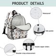 thumbnail image 4 of French Bulldog Footprint Backpack for School,Cute School Bag,Schoolbag with Adjustable Shoulder Straps & Padded Back,15.25"x11.5"x5.25", 4 of 6