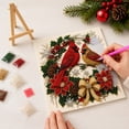 thumbnail image 5 of Christmas Diamond Art Kits for Adults, 8 Inch Pearl Diamond Art, Holiday Cardinal Pearl Painting Kits for Adults, Christmas Winter Home Decor Craft Set, 1 Pack, 5 of 6