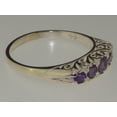 thumbnail image 5 of LBG British Made 925 Sterling Silver Natural Amethyst Womens Band Ring - Size 8.75 - 33 size options, 5 of 8