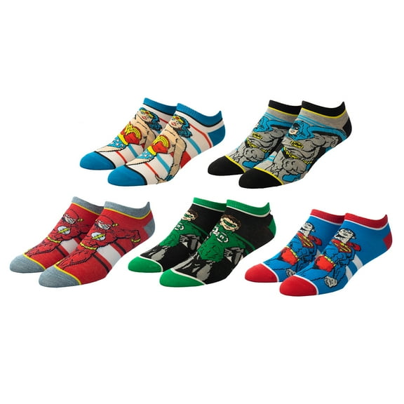 Justice League 5 Pair Ankle Socks