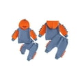 thumbnail image 3 of Loicainy Toddler Kids Boy Dinosaur Outfits, Contrast Color Long Sleeve Hoodie Elastic Waist Pants 2 Piece Set for Fall 6 Months to 6 Years, 3 of 9