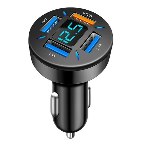 Car Charger Mobile Phone Charger 4usb Fast Charging Adapter Smartphone Charging Mobile Head Q3V0