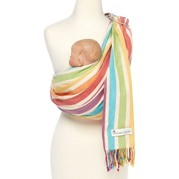 Hip Baby Wrap Ring Sling Baby carrier for Infants and Toddlers - 100 Soft cotton Baby Wraps carrier for Babies 8-35 lbs - Perfect Baby Shower gifts Moms and Dads - Nursing cover (Mediterranean)