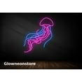 thumbnail image 3 of Glowneon Jellyfish Neon Sign, Jellyfish Led Light, Sea Animal Led, Jellyfish Ocean Sign, 3 of 4