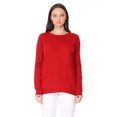 thumbnail image 2 of YEMAK Women's Knit Pullover Sweater – Long Sleeve Crewneck Soft Casual Lightweight Basic Solid Knitted Top, 2 of 9