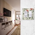 thumbnail image 5 of Yayeee Rocker Switch Wall Plate 1-Gang 4.6"x2.9" Home Decorative Outlet Cover, Red Floral Pattern, 5 of 6