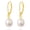 White+Gold, variant on 8-10 mm White Pearl Teardrop Women's Earrings, 925 Sterling Silver Lever-Back Dangle Earrings, Hypoallergenic Jewelry Gift