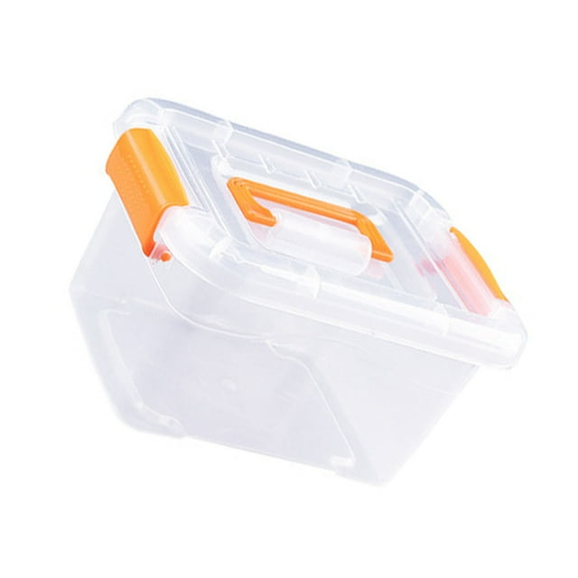 Plastic Storage Box,Portable Lightweight Design Plastic Storage Bins with Secure Lid Stackable Storage Container Bin Transparent Storage Container for Home and Office