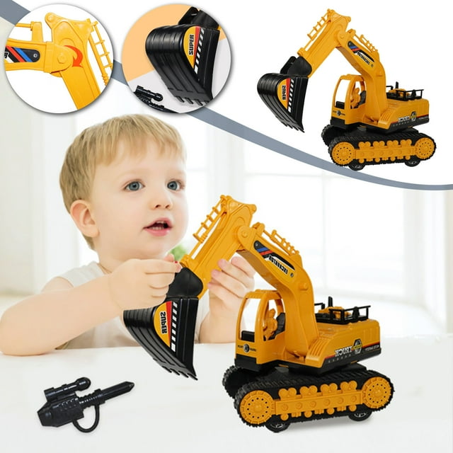 Excavadora inercial para niños, vehículo de ingeniería resistente a caídas, juego de excavadoras, juguete para niños Wmkox8yii shdjk5933
