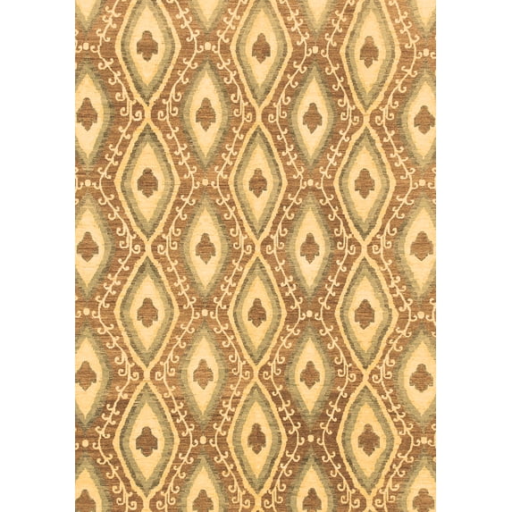 Ahgly Company Indoor Rectangle Abstract Brown Modern Area Rugs, 2' x 3'