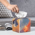 thumbnail image 6 of Sikiie Colorful Cloud Spotted Dog Leather Tissue Box Cover Square, tissue box holder, Tissue Box with Bottom Belt-5.2”x5.2”x5.2”, 6 of 7