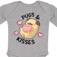 thumbnail image 4 of Inktastic Valentines Day Pugs & Kisses with Hearts Boys or Girls Long Sleeve Baby Bodysuit, 4 of 5