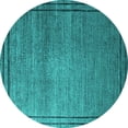 thumbnail image 1 of Ahgly Company Indoor Round Oriental Turquoise Blue Industrial Area Rugs, 6' Round, 1 of 4