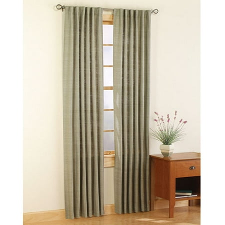 Hometrends Raw Silk Curtain (1 Panel), Sherwood Sage